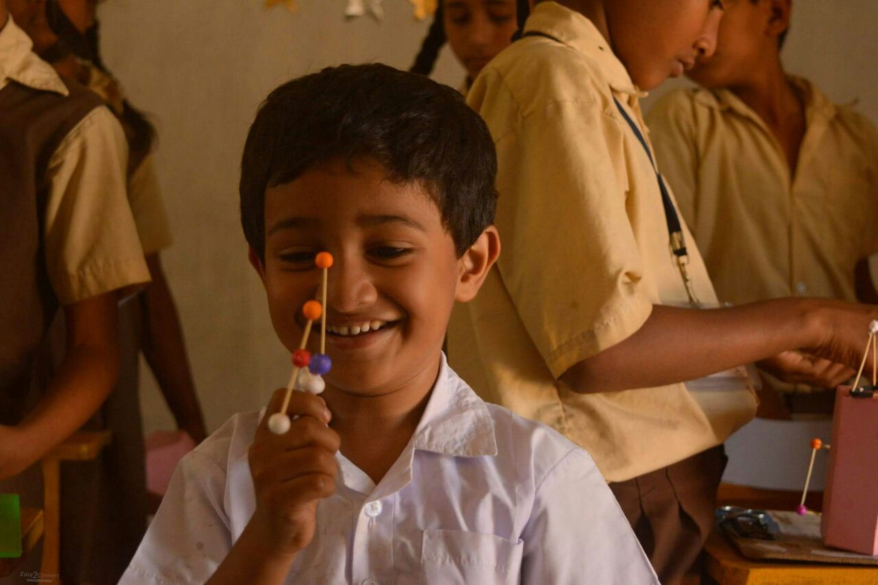 Children learning together in our education program